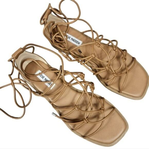 Steve Madden Ainsley Gladiator Sandal Tan 8.5 - Picture 3 of 4